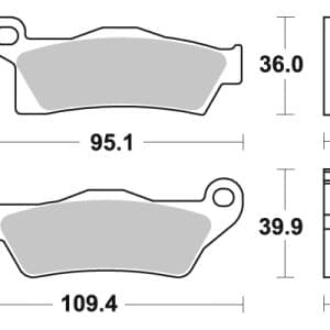 Plaquette de frein - Semi-métal R90 2011-2022
