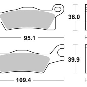 Plaquette de frein - Semi-métal R90 2010-2022