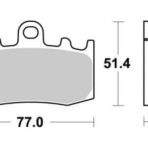 Plaquette de frein - Semi-métal R90 2001-2022