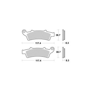 Plaquette PERFTEC R90 Semi-mét 1999-2022