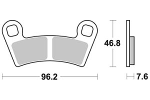 Plaquette de frein - Semi-métal R90 2008-2012