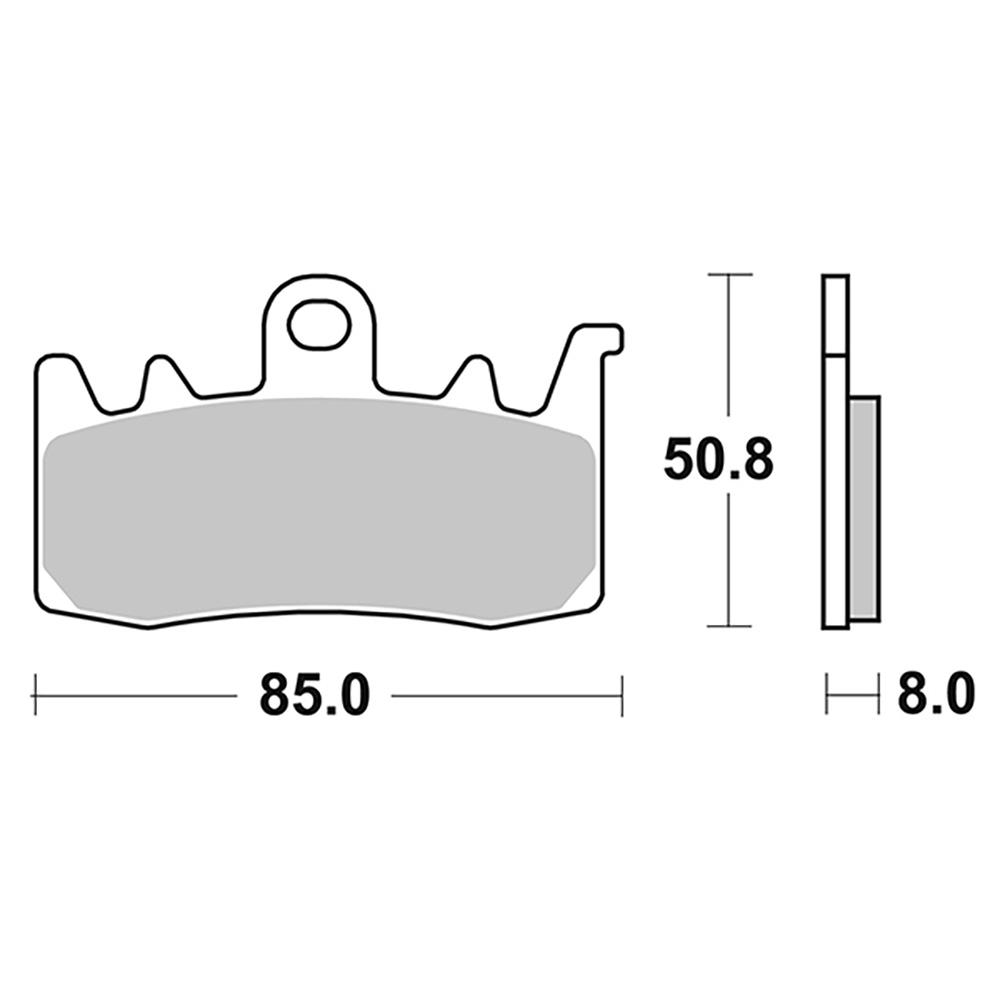 Plaquette metal fritte R90 - Etrier BREMBO 2013-2025 – Image 2