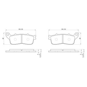 Plaquette metal fritte R90 2010-2018