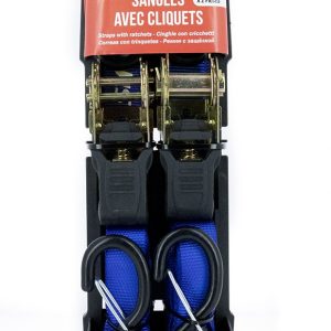 Sangles avec Cliquets - 2 Pièces 25mm X 4.50 Mètres Résistance 680 Kg