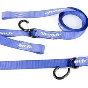 Sangles de guidon BLUE FORCE (x2) avec Crochets Sécurité - 32 x 250 mm - 500Kg