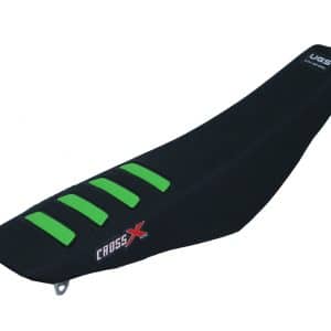 HOUSSE DE SELLE KAWASAKI KX 85-100 - UGS COLOR WAVE BLACK-GREEN (UFM219-2BG) 2014-2025