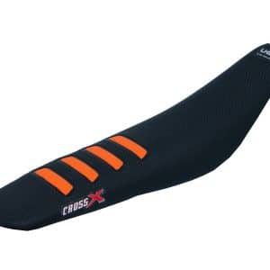 HOUSSE DE SELLE KTM LC SX 50 - UGS COLOR WAVE BLACK-ORANGE 2016-2023
