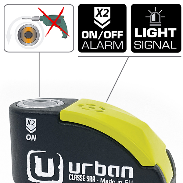 Antivol SRA - Bloque Disque Noir et jaune ø10 mm - Hi-Tech Alarme – Image 3