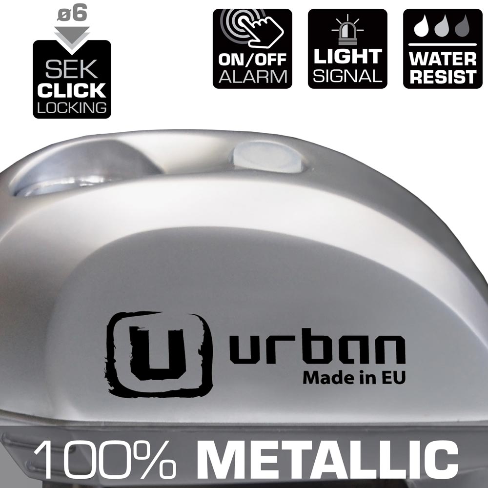Bloque Disque ø6 mm avec ALARME et AVERTISSEUR métal brossé – Image 4