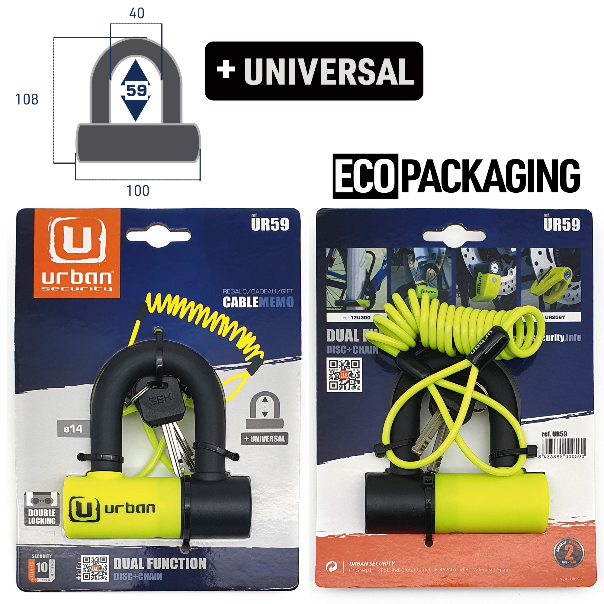 Mini U Ø14 - 40x60 - Jaune et noir – Image 6