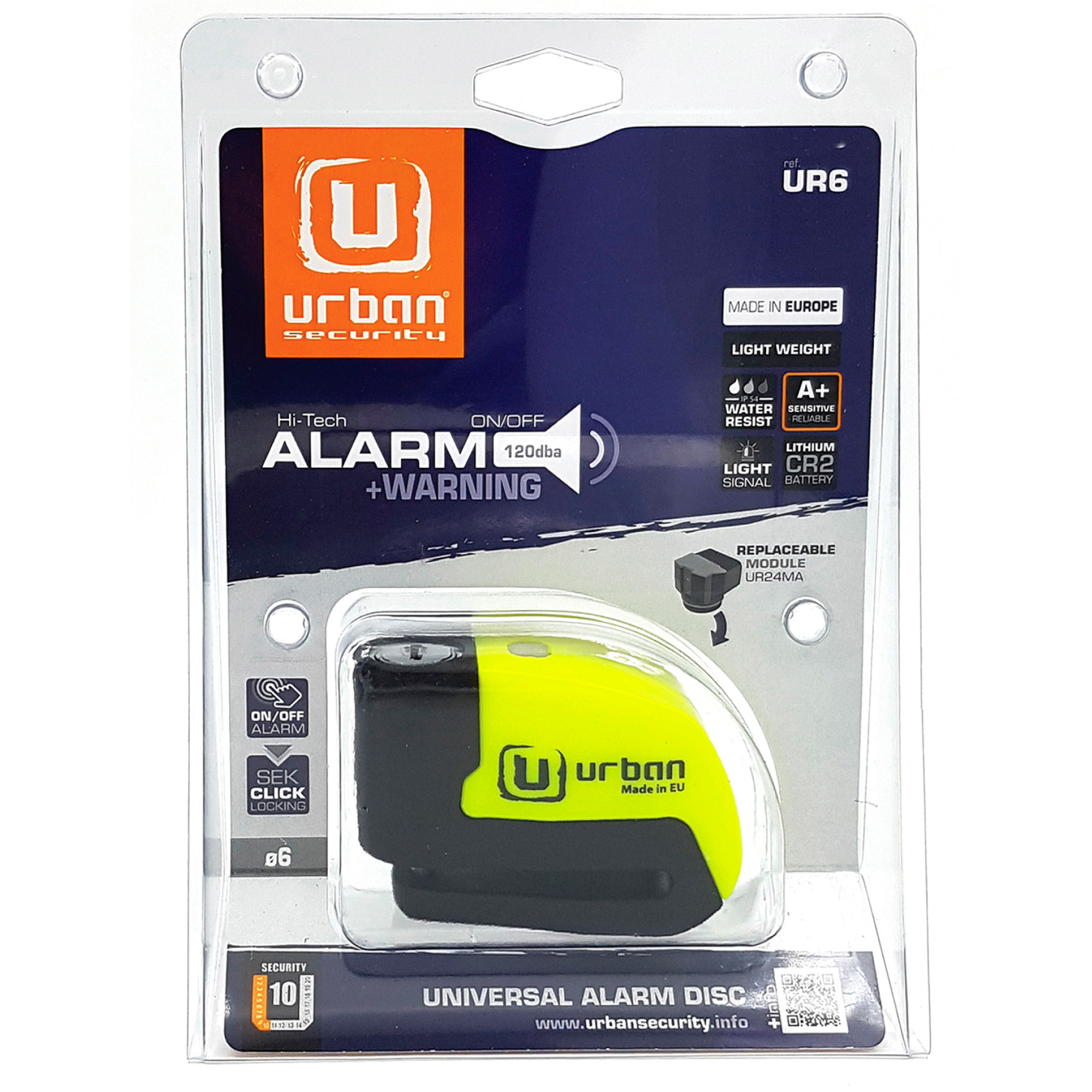 Bloque Disque ø6 mm avec ALARME et AVERTISSEUR Jaune et noir – Image 7