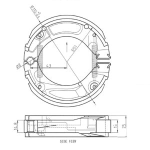 Mâchoires de Frein Ø110mm L 25mm