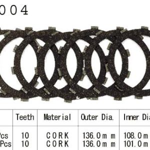 Kit Disques d'Embrayage Garnis Cb 500 S/R / Vt600 C Shadow / 1987-2019