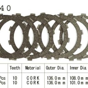 Kit Disques d'Embrayage Garnis Honda 1975-2013