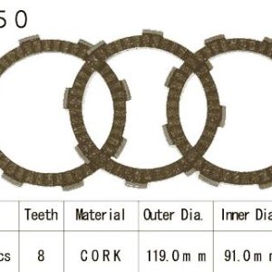 Kit Disques d'Embrayage Garnis Mtx50 / 1980-2009