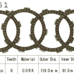 Kit Disques d'Embrayage Garnis Mtx80 S/R / 1980-2013