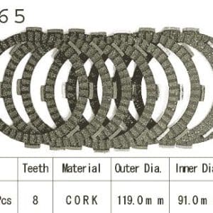 Kit Disques d'Embrayage Garnis Vf400 F / 1983-1986