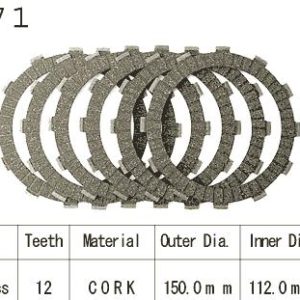 Kit Disques d'Embrayage Garnis Cb/Cbx650 1982-1983