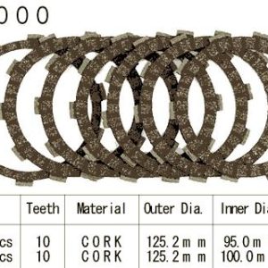 Kit Disques d'Embrayage Garnis Cross Dtr125 / 1988-2010