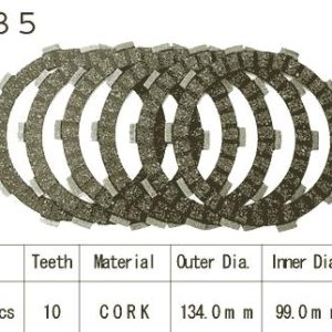 Kit Disques d'Embrayage Garnis Yz 125 H 1980-1986