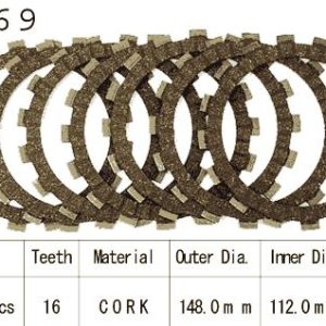 Kit Disques d'Embrayage Garnis Yz 250 N/S/T / 1982-1990