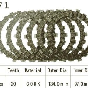 Kit Disques d'Embrayage Garnis Yz 125 J 1982