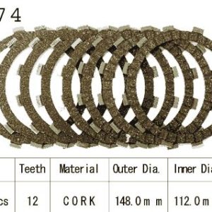 Kit Disques d'Embrayage Garnis Xj 600 N/S Diversion / 1980-2003