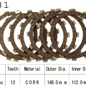 Kit Disques d'Embrayage Garnis Yz 250 / 1978-1994