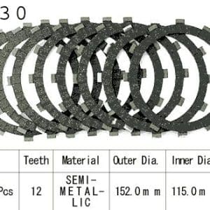 Kit Disques d'Embrayage Garnis Gsx 750 E / 1978-1986