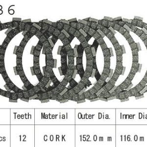 Kit Disques d'Embrayage Garnis Gsf 600 Bandit / 1985-2004