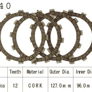 Kit Disques d'Embrayage Garnis Ts 80 Er / 1981-2007