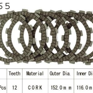 Kit Disques d'Embrayage Garnis Cross Rm 250 / 1989-1995