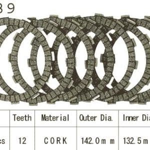 Kit Disques d'Embrayage Garnis Cross Rm 125 / 1992-2002