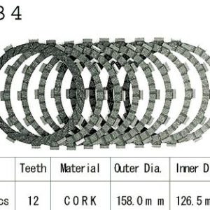Kit Disques d'Embrayage Garnis Kz1100 Gp / 1974-2006