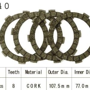 Kit Disques d'Embrayage Garnis Kx80 A1/A2 / 1981-1992
