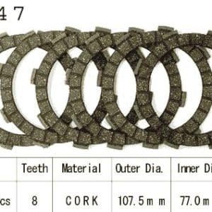 Kit Disques d'Embrayage Garnis Kx80 J2 1984-1988