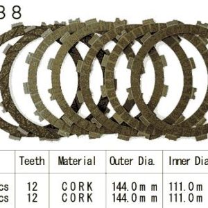 Kit Disques d'Embrayage Garnis Cross Kx125 96 1998-2008