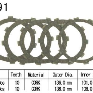 Kit Disques d'Embrayage Garnis 125 Eliminator 1998-2007