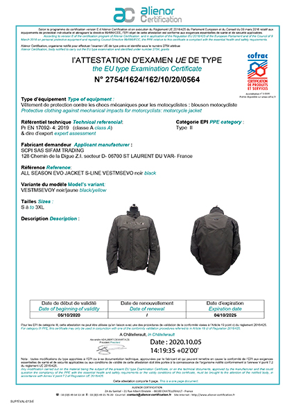Blouson All Seasons EVO S Noir / Jaune Fluo – Image 5
