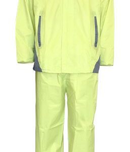 Ensemble Pluie Taille M Polyester Revêtement Pvc Jaune Marquages Reflechissants