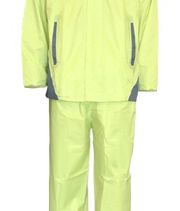 Ensemble Pluie Taille L Polyester Revêtement Pvc Jaune Marquages Reflechissants