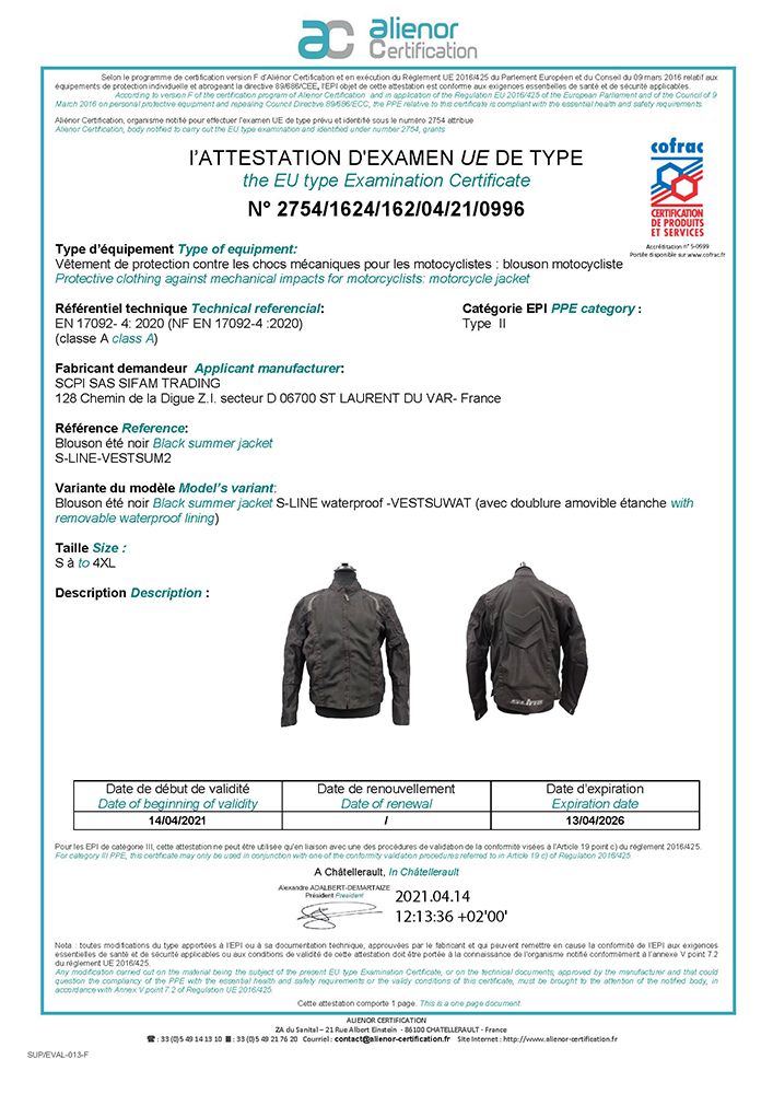 Blouson Eté SUMMER Homme - Ventilé + Doublure Etanche - Noir - Taille M – Image 4