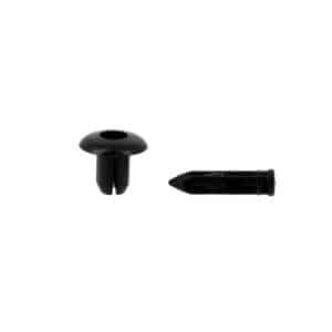 Rivet clips plastique pour carénage - Noir - 10 pcs - M6