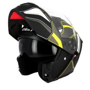 Casque Modulable DUAL FACE S551 Titane Jaune Fluo XS