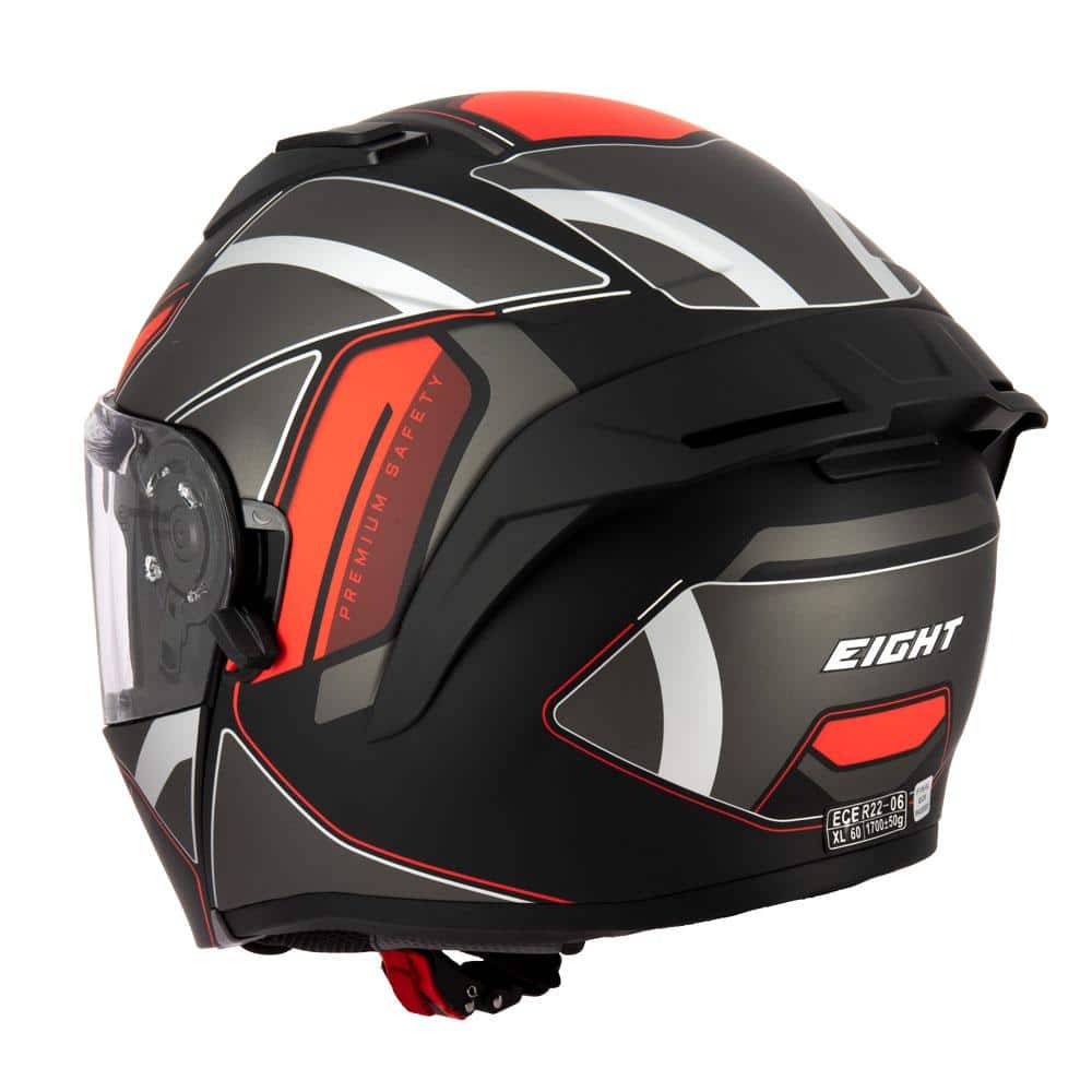Casque Modulable DUAL FACE S551 Noir Rouge M – Image 4