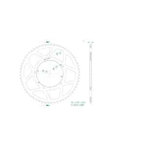 Couronne Alu. 52 Dents - Pas 428