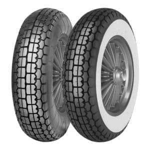 Pneu 3.50-8 46J TT B-13 WHITE WALL - Avant / Arrière