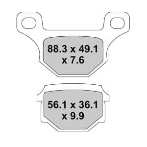 Plaquette de frein Semi-Métal Platinum + Route/Off Road - R90