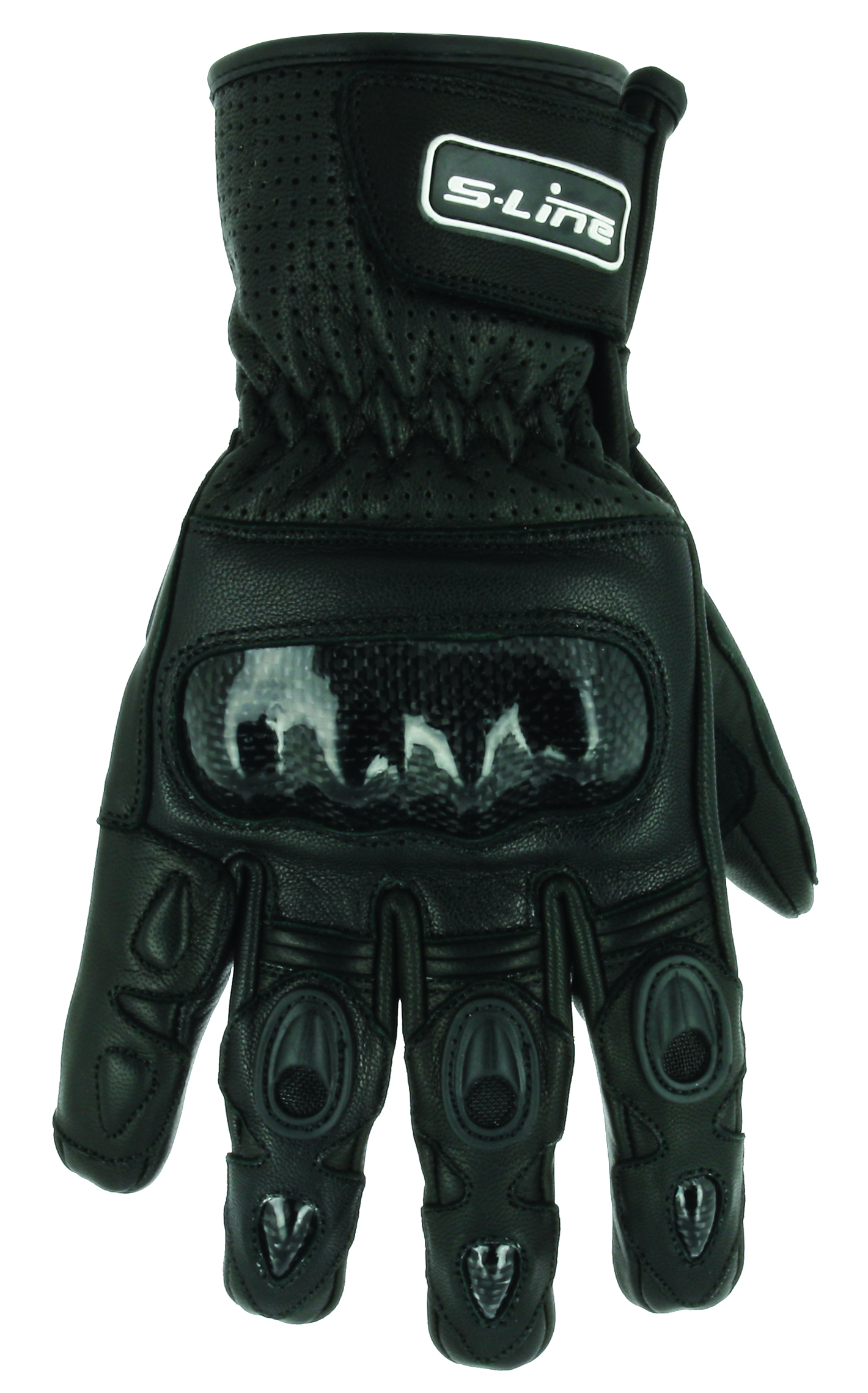 Gants Eté cuir ventillé Avec Coque Carbone - Noir - Homologués CE-1KP - Taille S