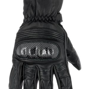 Gants Hiver Cuir Etanche LUXE Avec Coque Carbone - Noir - Homologués CE-1KP - XS